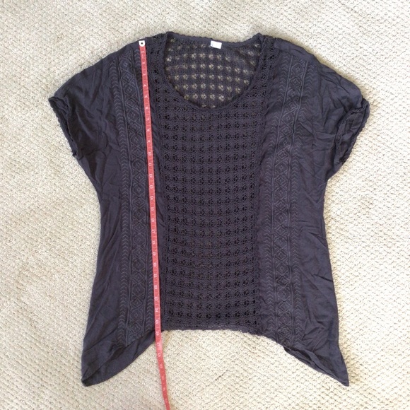 Lisa Z Charcoal Gray Sharkbite Hem Top & Cami - Picture 6 of 10